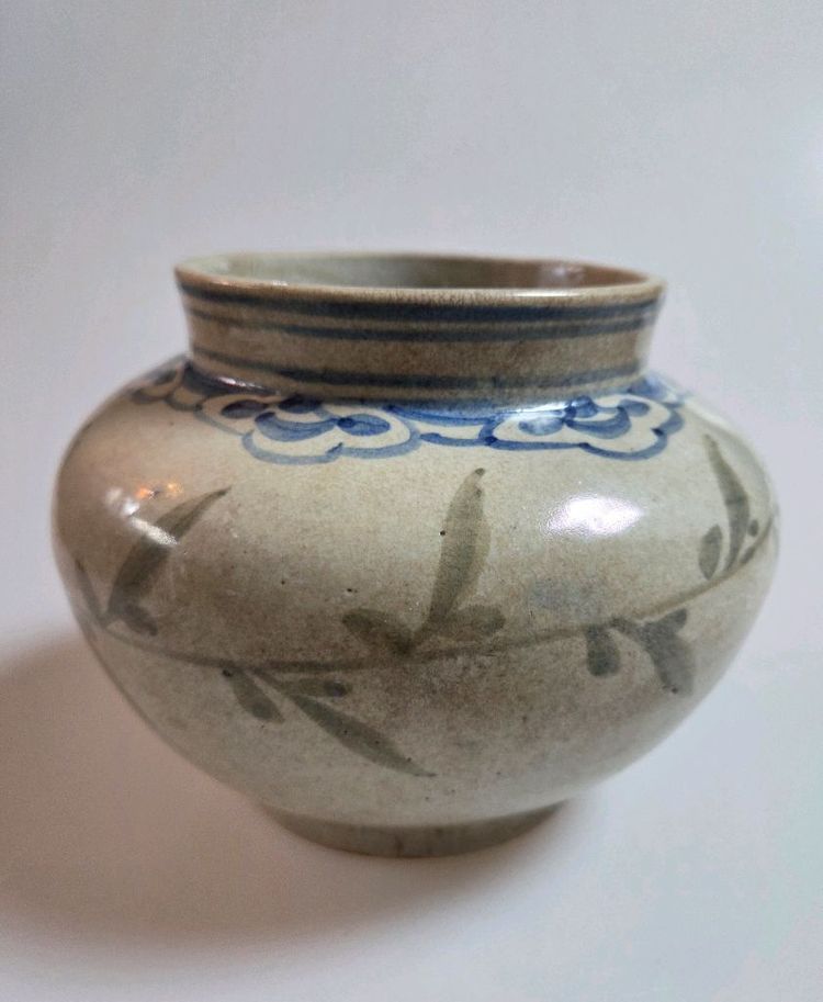 고미술품 조선말기 청화백자 분원명 불수문호 이미지