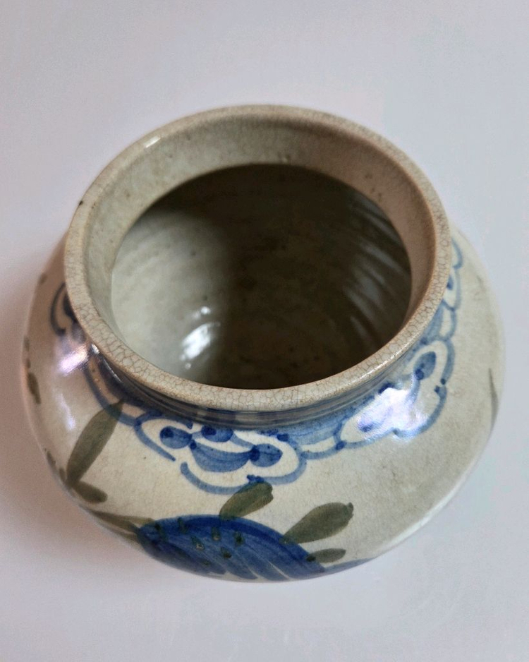 고미술품 조선말기 청화백자 분원명 불수문호 이미지