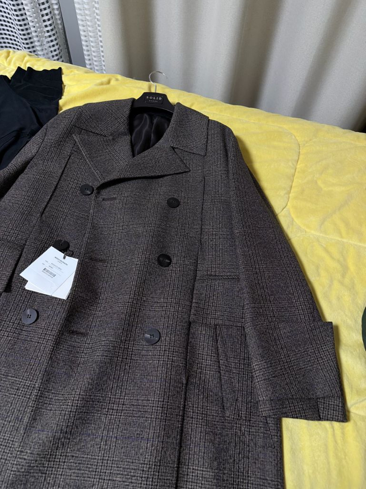 22FW 우영미 메인체크코트 새상품 (46사이즈)--1