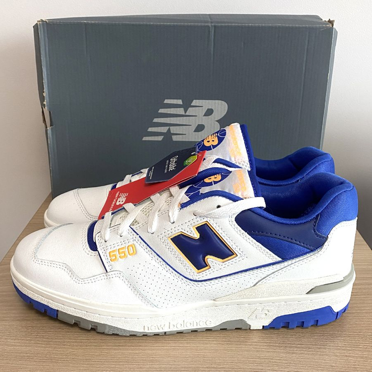 (새제품) 뉴발란스 550 화이트X블루 265,285mm 스니커즈 매장정품 이미지