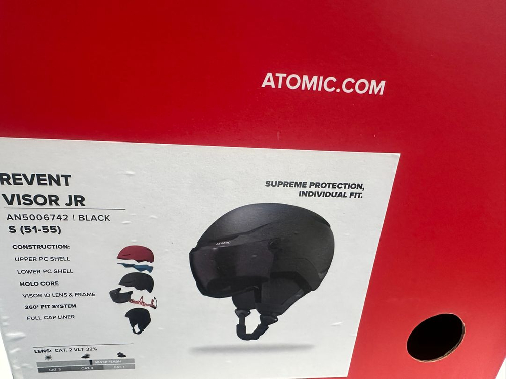 아토믹 리벤트 바이저 주니어 스키 헬멧 S 사이즈 블랙 새상품 이미지