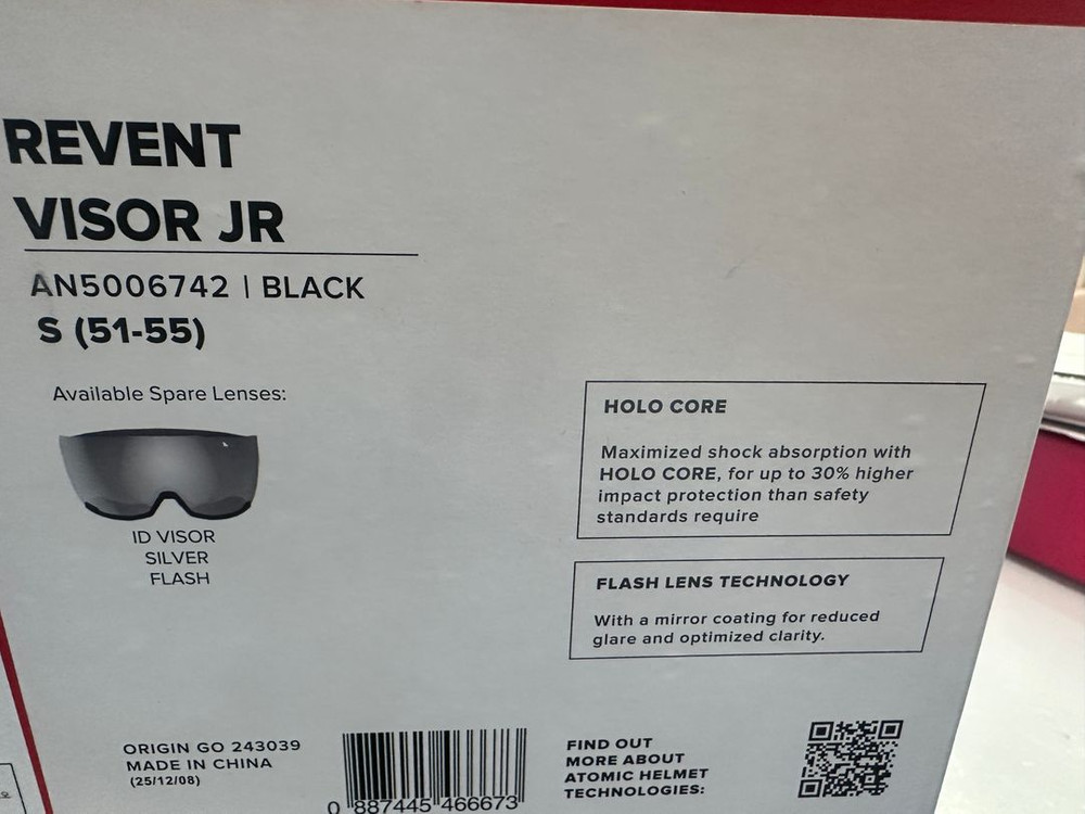 아토믹 리벤트 바이저 주니어 스키 헬멧 S 사이즈 블랙 새상품 이미지