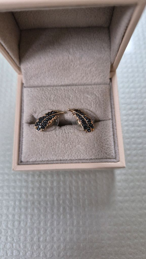 스와로브스키 깃털귀걸이 정품--1