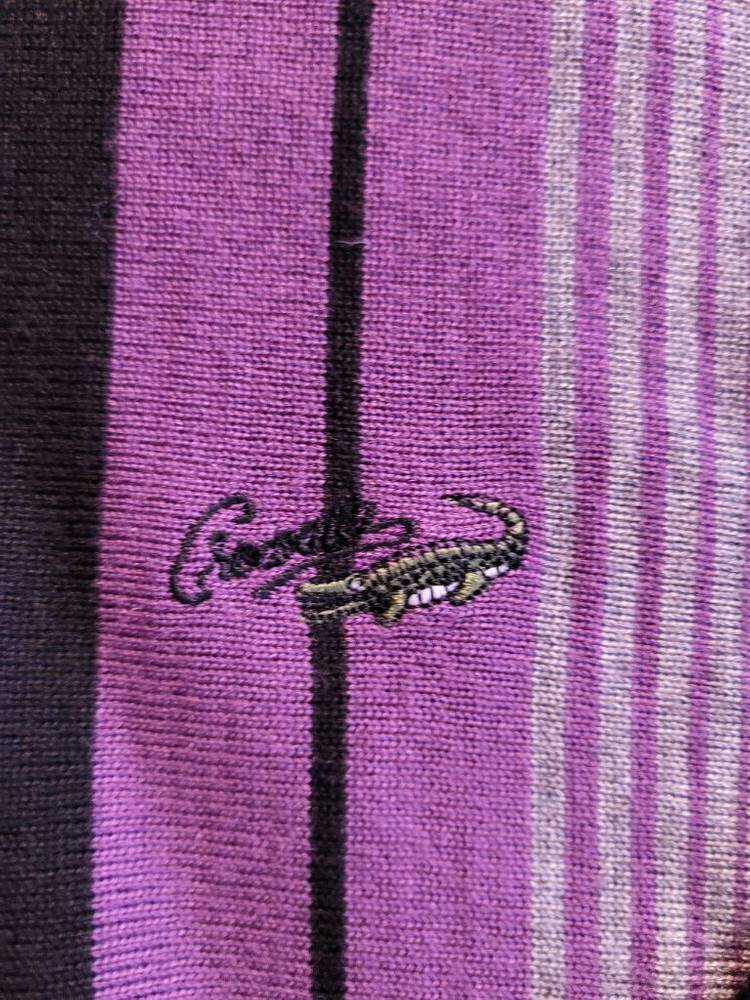 크로커다일 스트라이프 반집업 니트 105--1