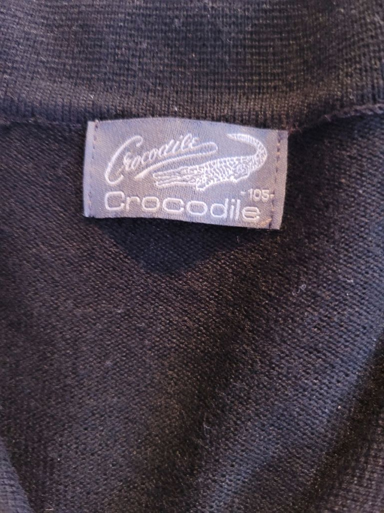 크로커다일 스트라이프 반집업 니트 105--2