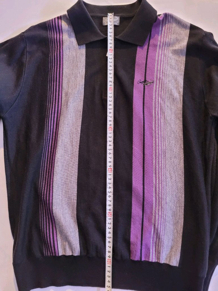 크로커다일 스트라이프 반집업 니트 105--5