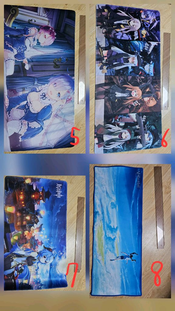 만화게임 장패드굿즈 대방출 (리제로 소녀전선 니케 명조 원신 블아 등) 이미지