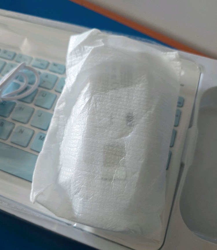 10인치 무선 블루투스 키보드 마우스 세트 블루--3