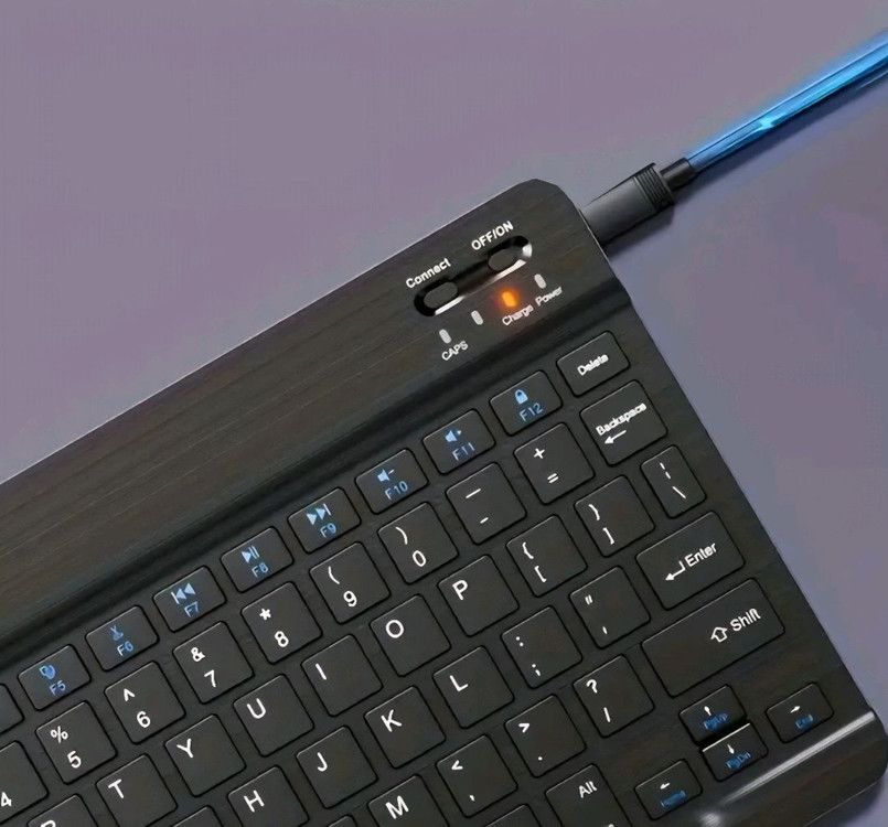 10인치 무선 블루투스 키보드 마우스 세트 블루--6