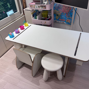 란가구 미술책상 멀티책상 란가구의자