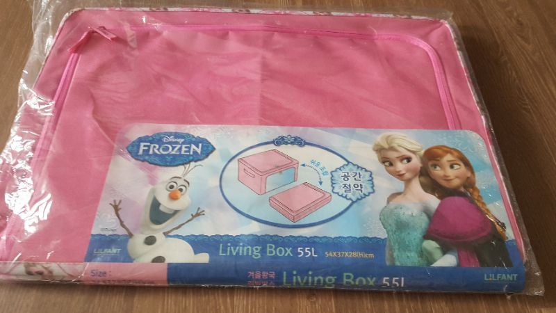 무배송.덤)겨울왕국 리빙박스 55L.핑크 비키니수영복--2