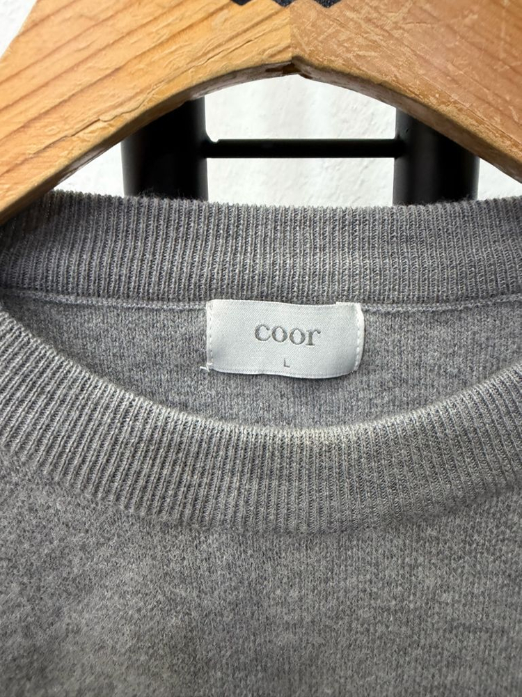 정품) COOR 쿠어 여성 회색 니트 L 이미지