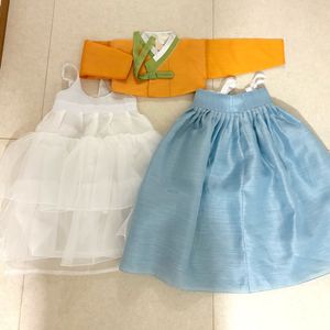 봄빛한복 4호 속치마5호 머리띠 일괄판매