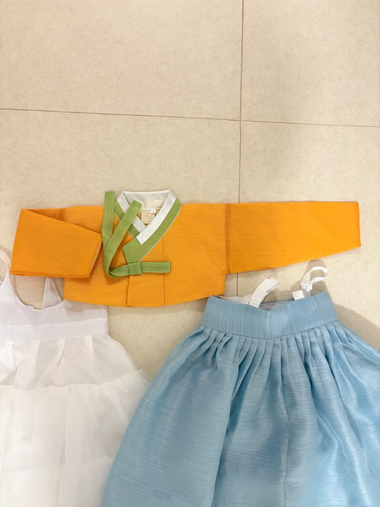 봄빛한복 4호 속치마5호 머리띠 일괄판매--1