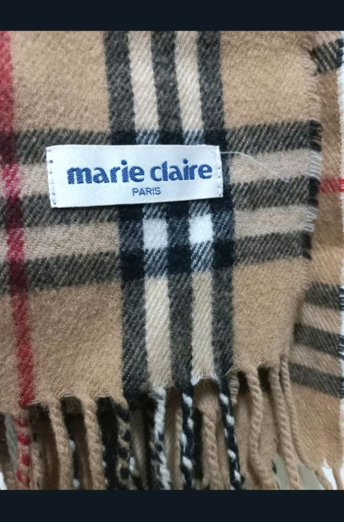 마리끌레르 체크 머플러, 쁘띠 니트 목도리 반값택포 이미지