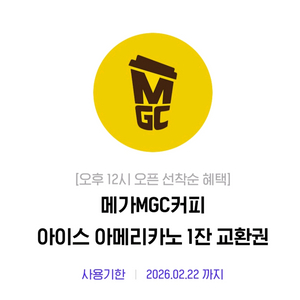 메가커피 아이스 아메리카노