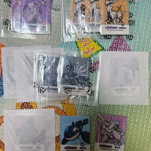 포켓몬 나쵸 띠부씰 그란돈 가이오가 펄기아 뮤츠 디아루가 루기아 개별 판매 이미지