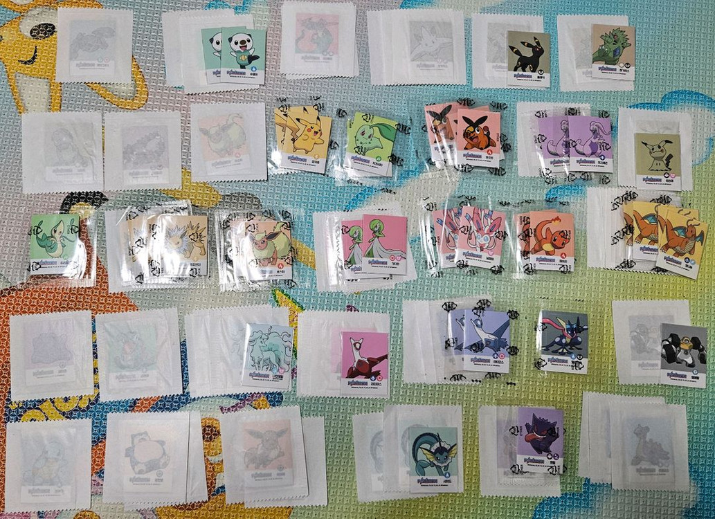 포켓몬 나쵸 띠부씰 그란돈 가이오가 펄기아 뮤츠 디아루가 루기아 개별 판매 이미지