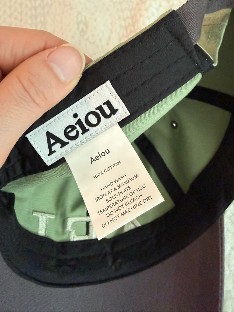 아에이오우 레터링 볼캡--5