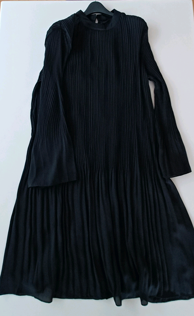 검정 플리츠 원피스, 아코디언 원피스 2벌(임부복 가능, 77사이즈까지 가능) 이미지