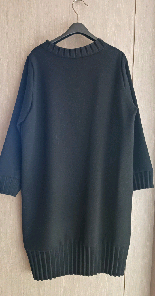 검정 플리츠 원피스, 아코디언 원피스 2벌(임부복 가능, 77사이즈까지 가능) 이미지