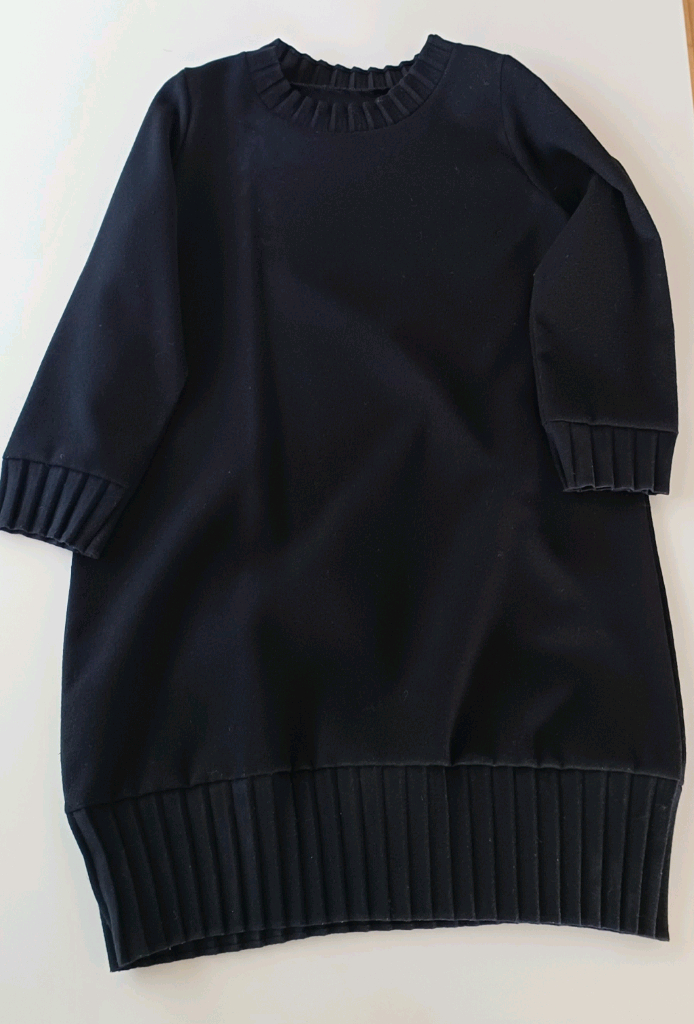 검정 플리츠 원피스, 아코디언 원피스 2벌(임부복 가능, 77사이즈까지 가능) 이미지