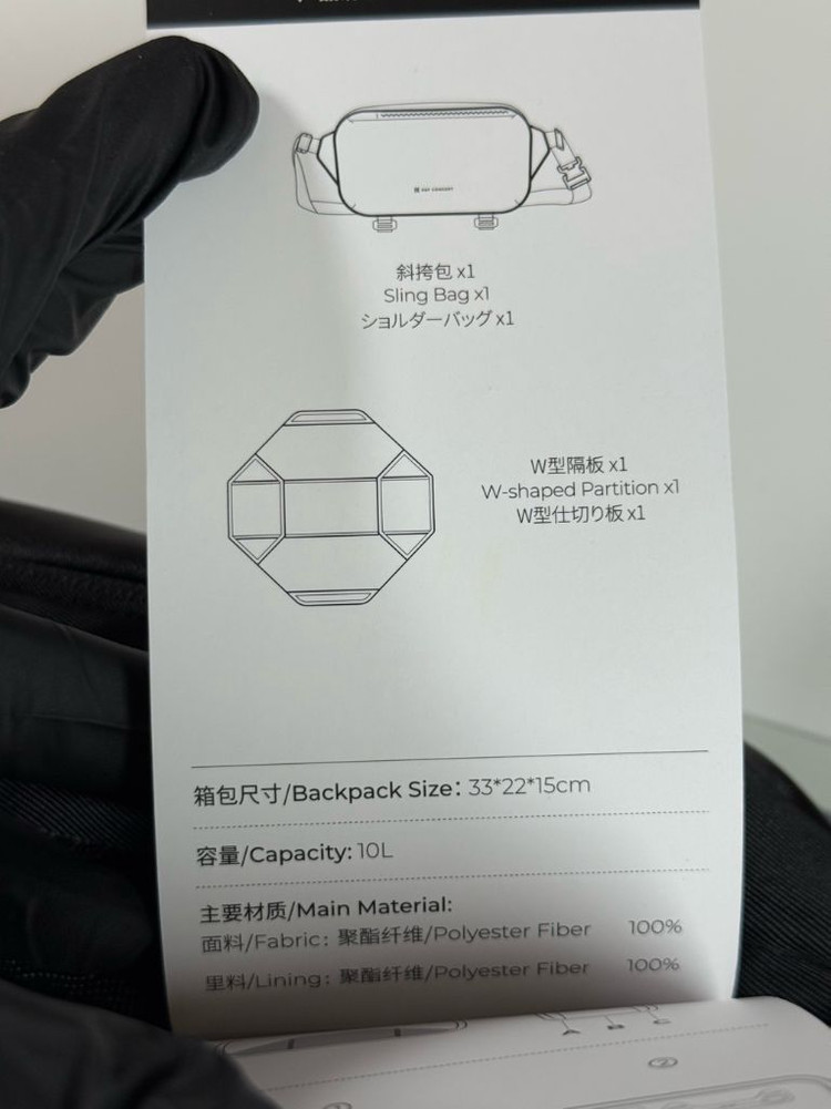 K&F 컨셉 카메라 슬링백 10L 블랙 새상품 카메라 가방 카메라 크로스백 이미지