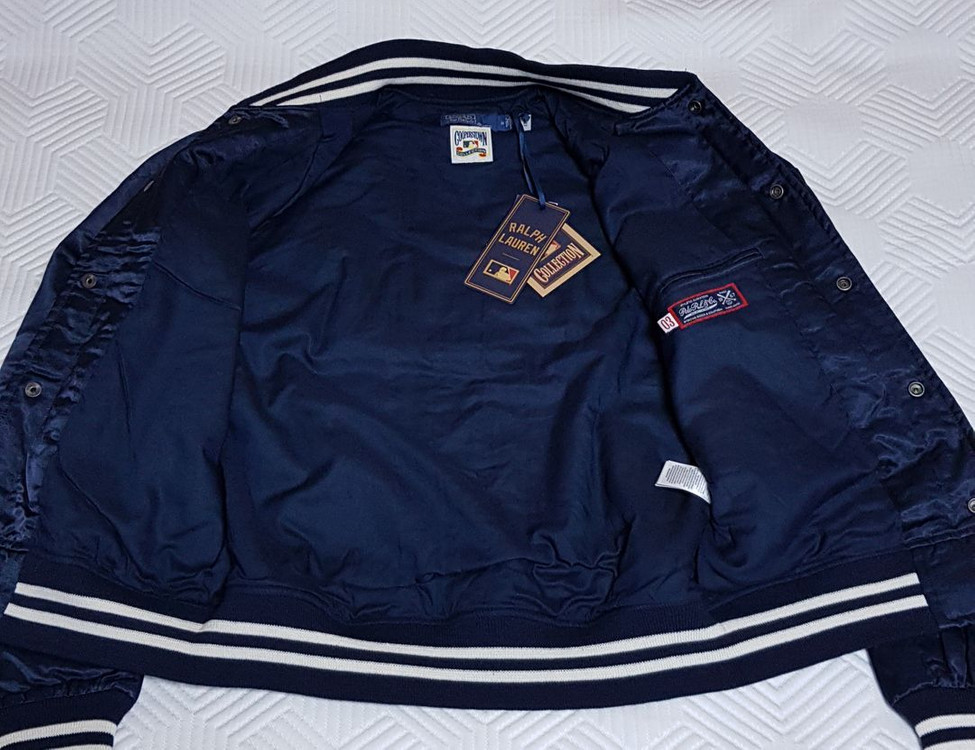 [새상품/M] 폴로 x MLB 뉴욕 양키스 바시티 새틴 자켓 팝니다.--3