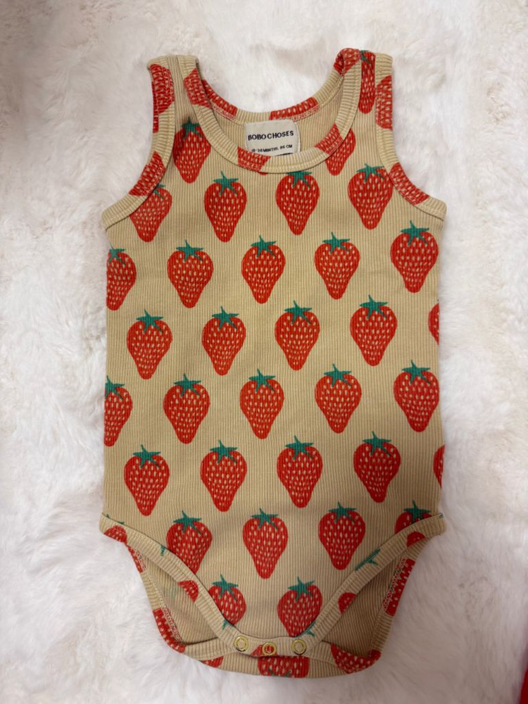 보보쇼즈 딸기나시 18-24m, 딸기범벅티 24-36m 일괄 (오염있음)--2