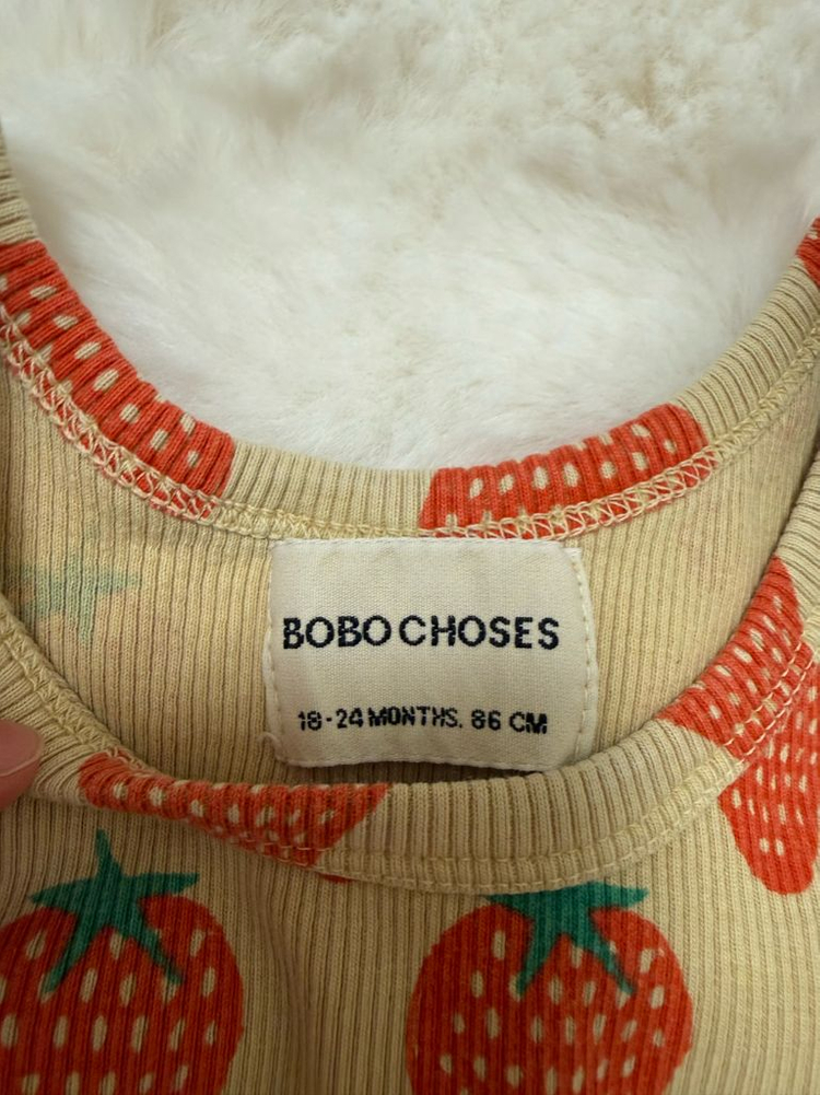 보보쇼즈 딸기나시 18-24m, 딸기범벅티 24-36m 일괄 (오염있음)--3