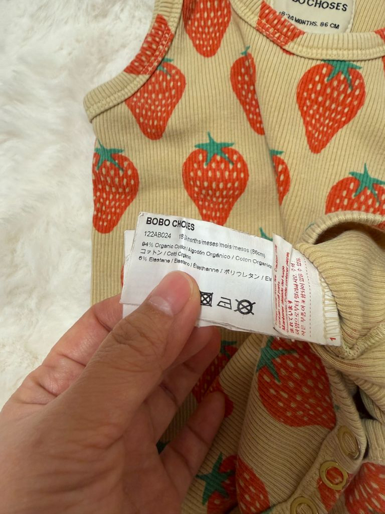 보보쇼즈 딸기나시 18-24m, 딸기범벅티 24-36m 일괄 (오염있음)--5