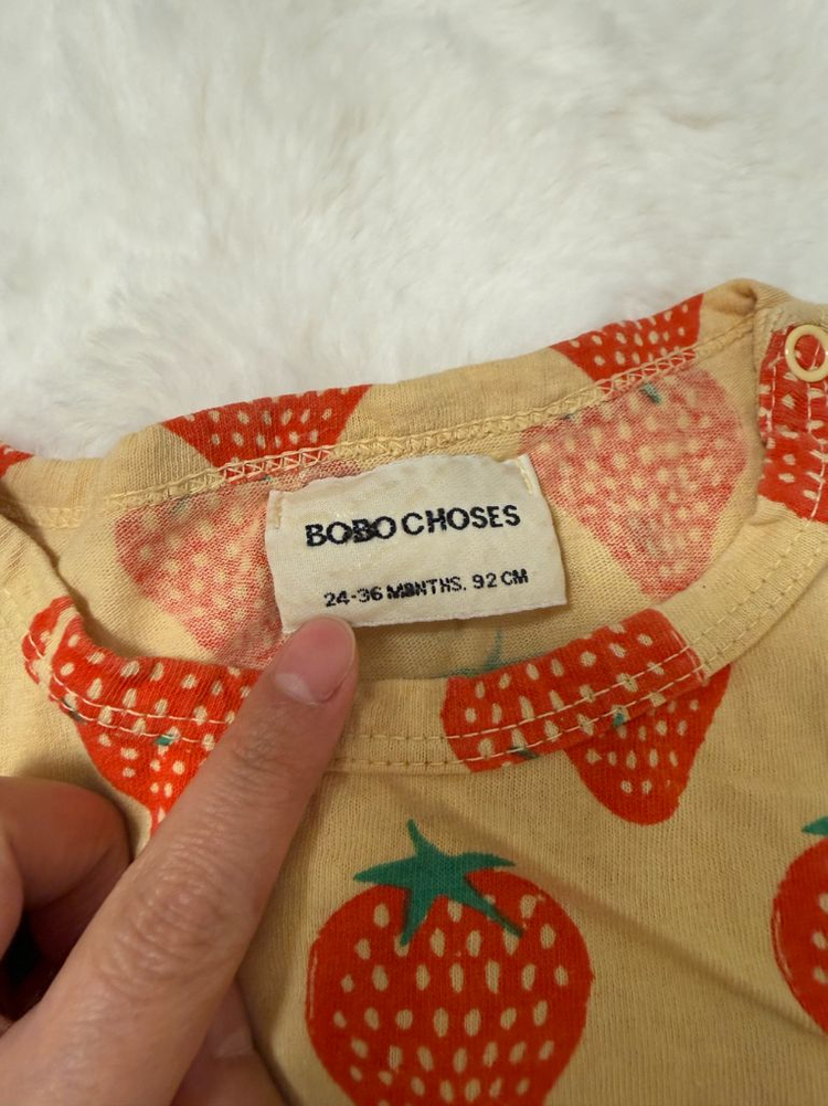 보보쇼즈 딸기나시 18-24m, 딸기범벅티 24-36m 일괄 (오염있음)--6