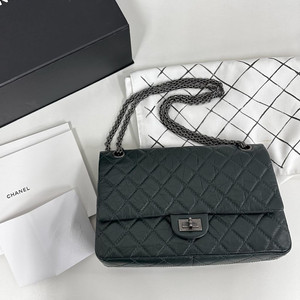 샤넬 2.55 빈티지 퀼팅 체인백 그린 24번대 (라지)