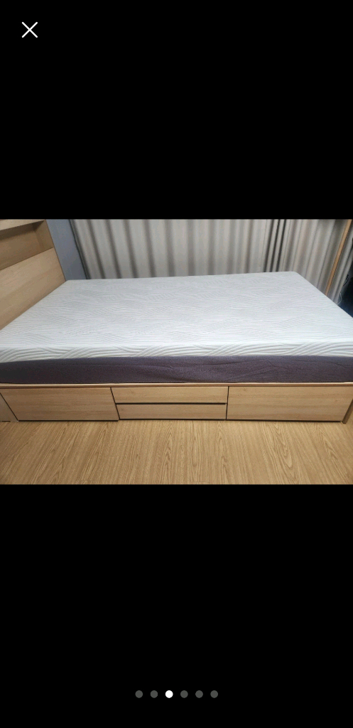 메모리폼 매트리스 + 수납 침대 세트--2