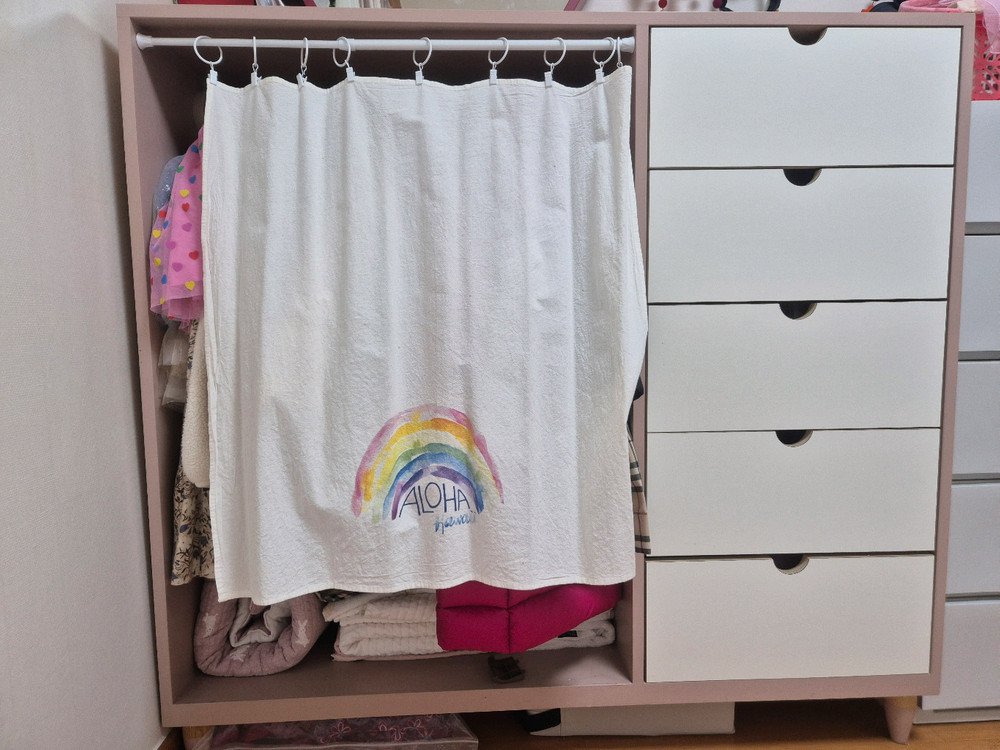 비아인키노 키즈 옷장 2개와 거울 세트--6