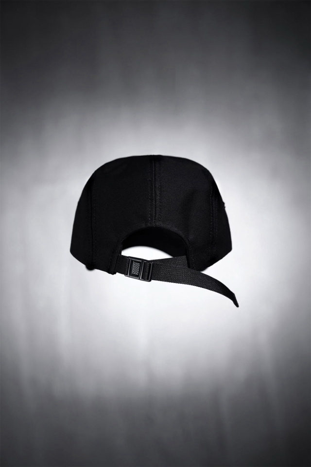 바이더알 해골 로고 캠프캡 블랙 레드--3