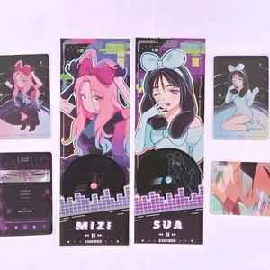 6개일괄 에이스테 미지 수아 바니스테 토끼 포카 홀로그램 티켓 특전 투명 포토카드 레코드판 이미지