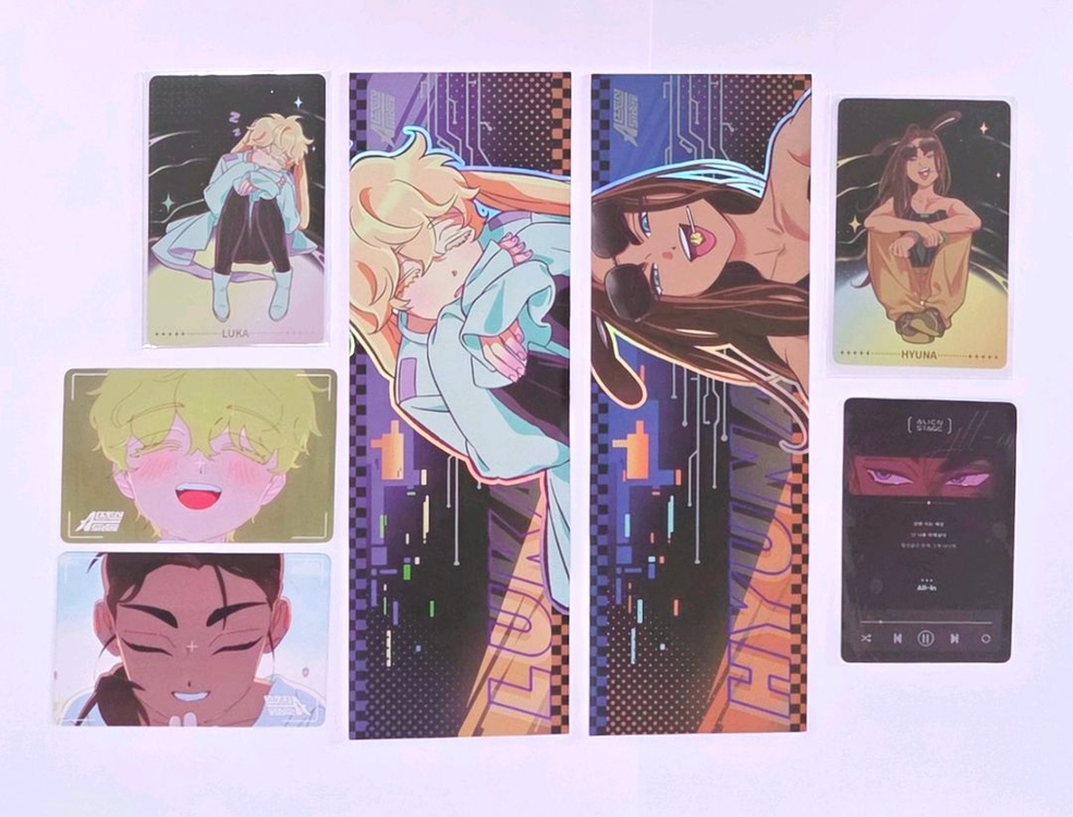 7개일괄 에이스테 루카 현아 바니스테 토끼 포카 홀로그램 티켓 특전 투명 포토카드 레코드판 이미지