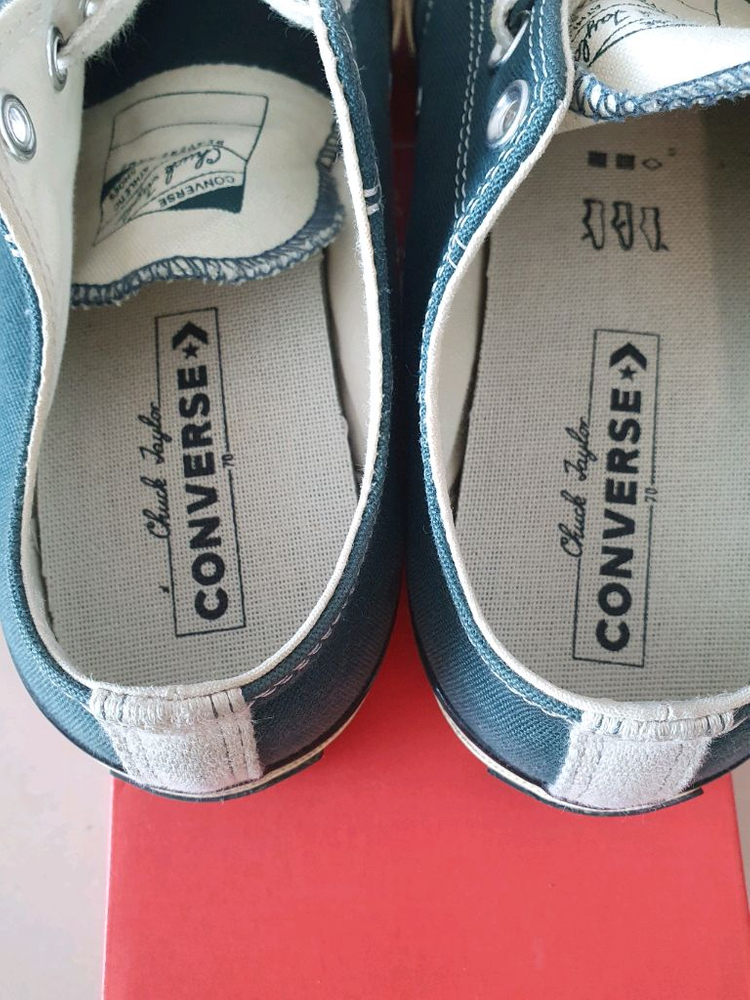 3번착용/컨버스 척 70 로우 빈티지 캔버스 그린/260mm사이즈--3