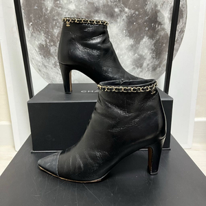 정품 37) 샤넬 CC 금장 로고 앵클 부츠 235~240