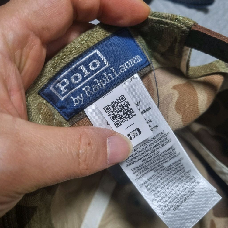 폴로 아플리케 볼캡 카모--1