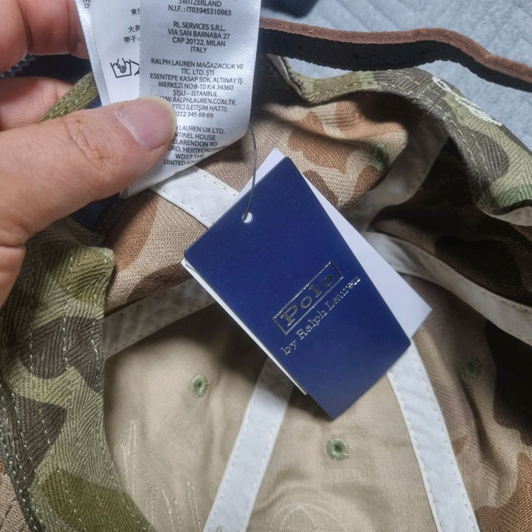 폴로 아플리케 볼캡 카모--2