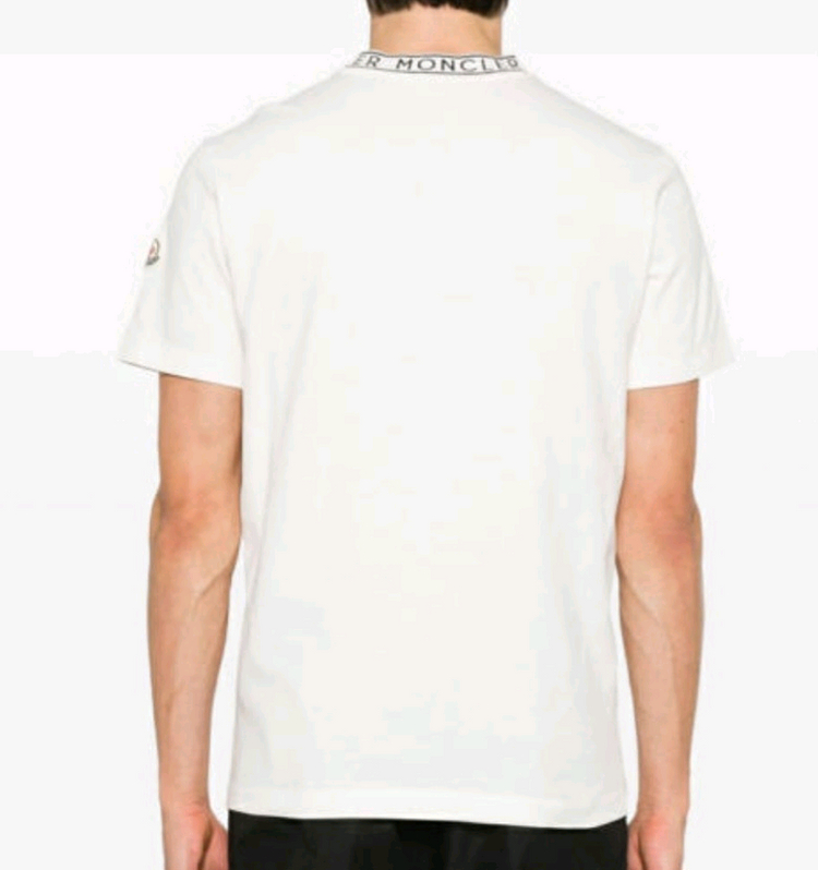 몽클레어 넥 로고 레터링 반팔티셔츠 L 정품 운포--4