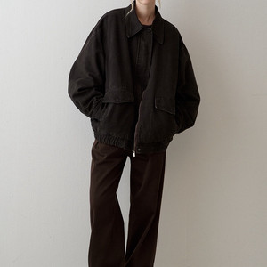 (택O) 파사드패턴 빈티지 코튼 블루종 (브라운) (s)