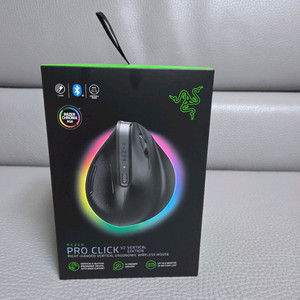 레이저 프로 클릭 V2 버티컬 무선 마우스 + 레이저 마우스 패드