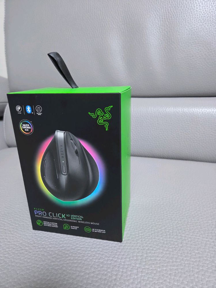 레이저 프로 클릭 V2 버티컬 무선 마우스 + 레이저 마우스 패드--1