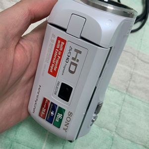 화이트 예쁜 레어색상 소니 HDR-PJ380 화이트 프로젝터 내장 빈티지캠코더 팝니다.