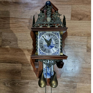 # 엔틱 원목 네덜란드 시계 벽시계 추시계 장식품 인테리어 소품