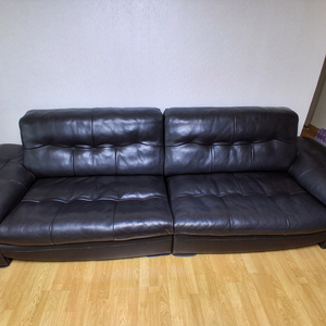 천연가죽 4인용 소파