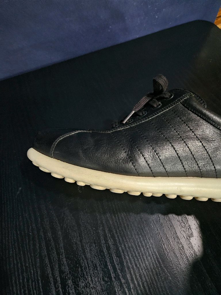 캠퍼 블랙 남성 42 가죽 스니커즈--5